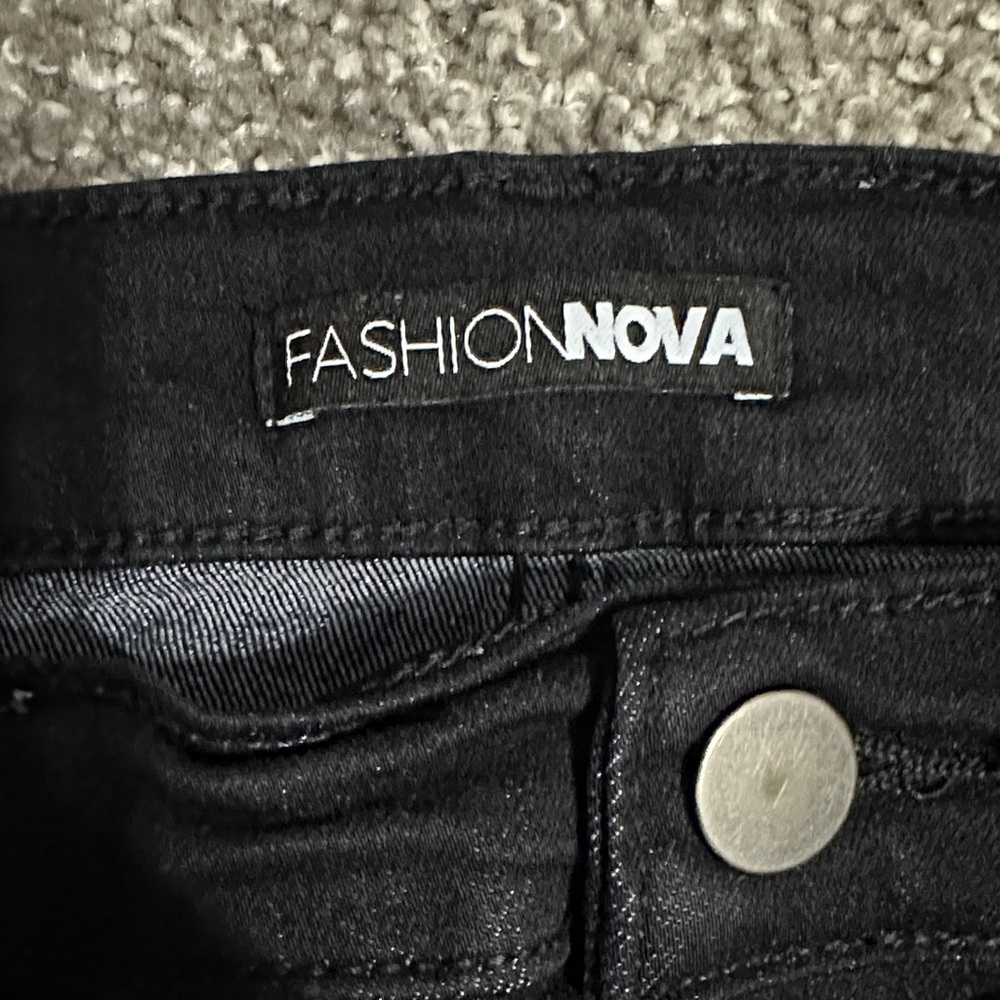 Black Women's Flare Jeans - Picture 2 of 3